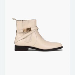 Tory Burch Leather Chelsea Boots w/ Gold Hardware T